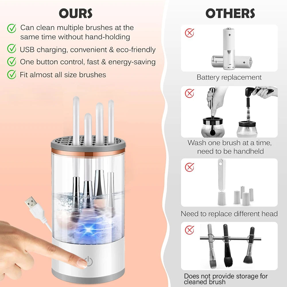 Portable USB Makeup Brush Cleaner Machine