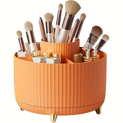 360° Rotating  Slot Makeup Brushes Holder